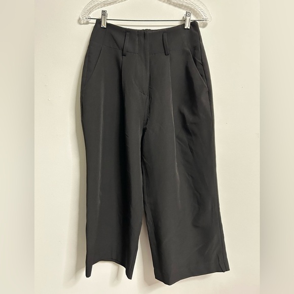 Boohoo Black Wide Leg  Pants - Picture 1 of 3